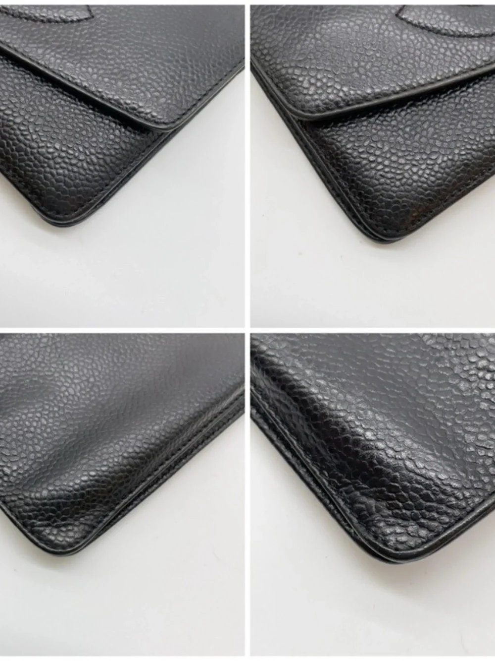 CHANEL Leather Black WOC W/Box
